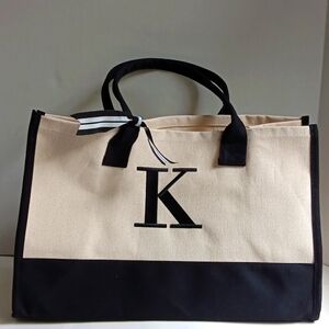 CANVAS INITIAL K BAG